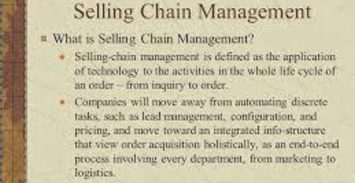 Selling Chain Management - SCM Insight
