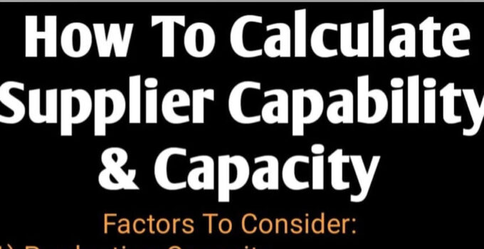 Supplier Capacity Analysis